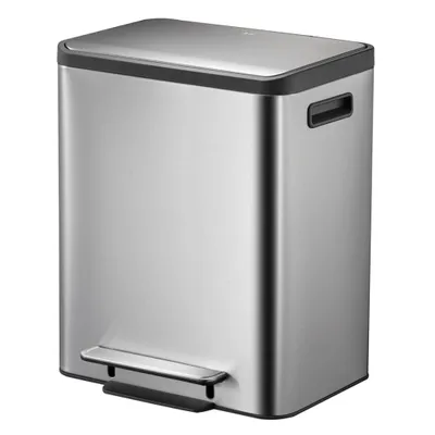 Image de EKO - EcoCasa Poubelle à pédale 30 litres - Acier inoxydable Plastique - Acier inoxydable mat