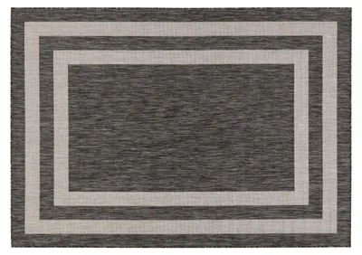 Produktbild von Teppich Terrace Bordüre in anthrazit 60 x 110 cm