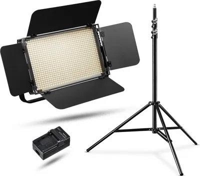 Obrázok produktu pre Walimex pro LED Niova 900 Plus Bi Colour so stojanom a dobíjacou batériou NP-F, stmievateľné panelové svetlo, stojan s pružinovým tlmením, štúdiové svetlo s diaľkovým ovládaním