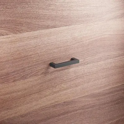 Immagine prodotto di Maniglia per mobili in acciaio inossidabile, distanza tra i fori di 96 mm, finitura nera opaca