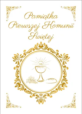 Produktbild von Album pamiątkowy Pierwszej Komunii Świętej z miejscem na zdjęcia i życzenia