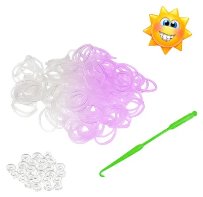 Produktbild von Mucola Loom Bänder Pink Glow in the Sun Leuchteffekt 600 Stück – DIY Gummibänder