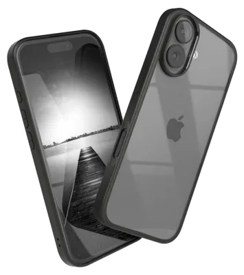 Produktbild von EAZY CASE Clear Hybrid Bumper Hülle für Apple iPhone 17, Handyhülle stoßfest mit Kameraschutz, Handycase dünn in Schwarz