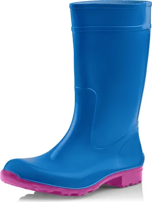 Produktbild von Ladeheid Damen Gummistiefel LA-967 (Blau/Rosa, 42 EU)