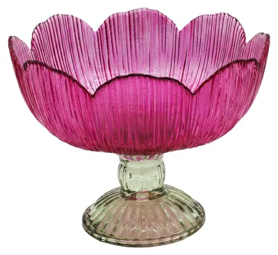 Produktbild von Clayre & Eef Teelichthalter Rosa Glas