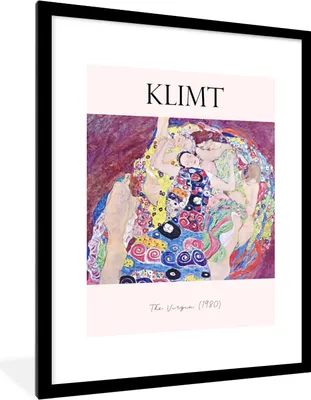 Produktbild von MuchoWow® Gerahmtes Poster Gemälde - Gustav Klimt - Die Jungfrau (1980) 60x80 cm - Poster mit Schwarzem Bilderrahmen Wandposter Rahmen Foto Bilder - Wohnzimmer - Dekorationen - Prämie