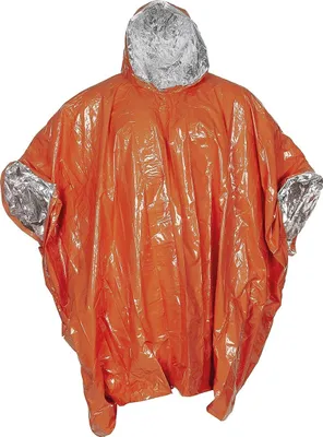 Immagine prodotto di Poncho d'emergenza, arancione, rivestito in alluminio su un lato