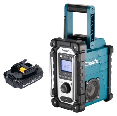 Image de Makita DMR 116 Y1 Radio de chantier sans fil 14,4 - 18 V AM FM AUX + 1x batterie 1,5 Ah - sans chargeur