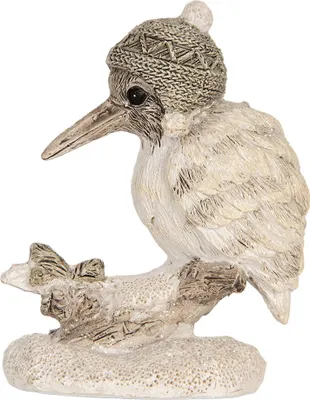 Obrázek produktu pro Clayre & Eef Dekorace Pták 7x6x8 cm Béžová Polyresin