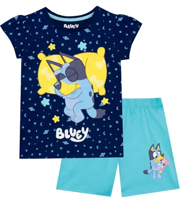 Produktbild von BlueY Mädchen Kurz Schlafanzug Blau 98