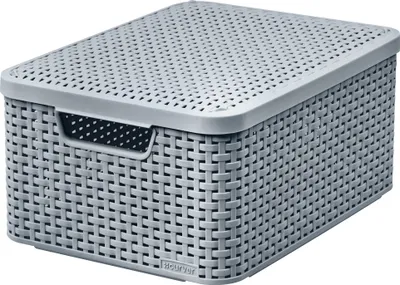 Produktbild von CURVER Style M Korb mit Deckel 38,6 x 28,7 x 17 cm hellgrau