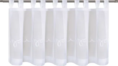 Produktbild von Gerster Bistro, bestickt B = 150 x H =50 cmTransparent Voile Graphisch weiß