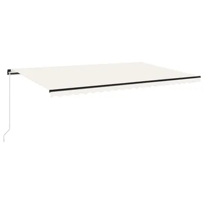 Produktbild von vidaXL Markise Manuell Einziehbar mit LED 500x300 cm Creme