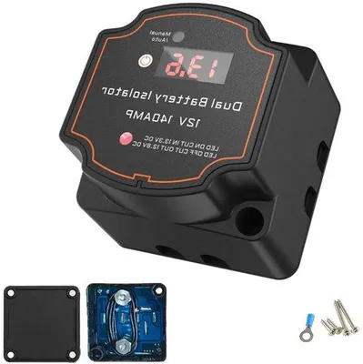 Immagine prodotto di Cavo doppio per batteria 12 V 140 A - Isolatore VSR - Regolatori per batterie - Voltmetro - Nero