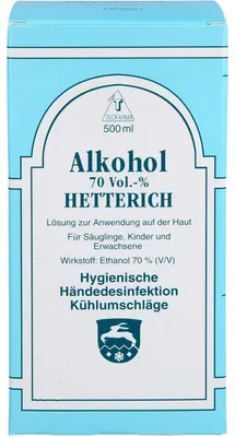 Immagine prodotto di HETTERICH Soluzione alcolica al 70% in volume per la disinfezione igienica delle mani, 500 ml