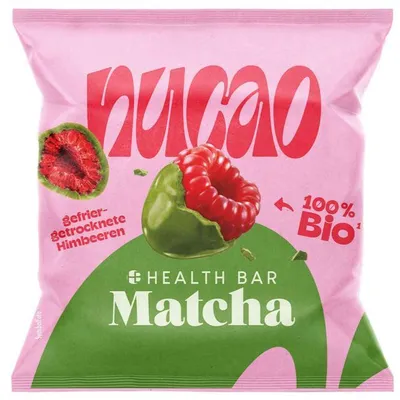 Produktbild von nucao Health Bar Schokofrüchte Matcha Himbeeren 50g