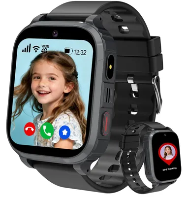 Produktbild von Smartwatch Kinder GPS HD Geschenke für Mädchen und Jungen Multifunktionale Smartwatch Kinder GPS Schwarz