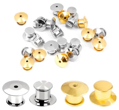 Sicherheitsverschlüsse für Anstecknadeln, 40 Stück, Metall, Gold/Silber