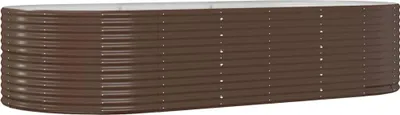 Obrázek produktu pro vidaXL Zvýšená postel hnědá 291x140x68 cm Pozinkovaná ocel