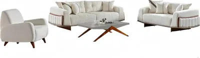 Produktbild von Sofagarnitur Wohnlandschaft Sofa-Set Wohnzimmergarnitur Polstergarnitur Sessel