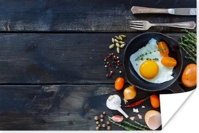 Produktbild von MuchoWow® Poster Ei - Kochen - Frühstück 60x40 cm - Schlafzimmerdekoration