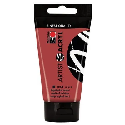 Produktbild von Marabu Artist Acryl, Naphtholrot dunkel 934, 75 ml