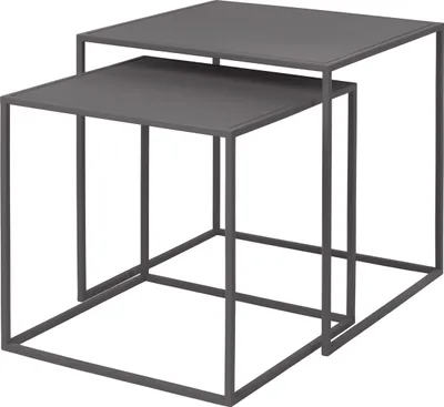 Produktbild von Blomus FERA Set 2 Beistelltische, Beistelltisch, Nebentisch, Stahl pulverbeschichtet, steel gray, 65985