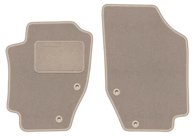 Produktbild von Velours-Fußmatten Vorne für Peugeot 307CC 2003-2008 (Cabrio) – 2-tlg, Beige, passgenau – Wielganizator LUX