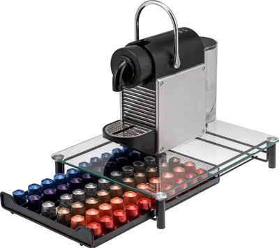 Image de bremermann Boîte à capsules de café, porte-capsules, plaque de verre transparente 60x Nespresso