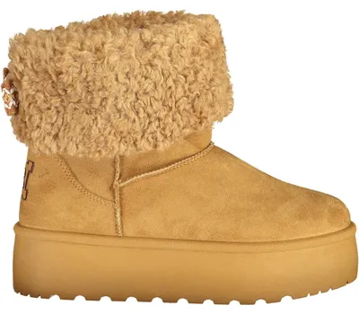 Produktbild von Stylische Damenstiefel Braun: Komfort mit Innenfell und Plateau