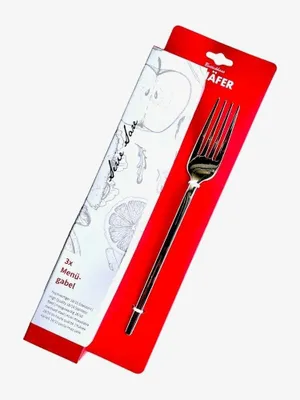 Imagen del producto de 3 tenedores de postre de la colección Sare, fabricados en acero inoxidable 18/10 y con acabado de alto brillo