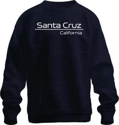Obrázek produktu pro Santa Cruz California Surfing Beach California Pacific Coast Uni mikina s kapucí, Navy, L