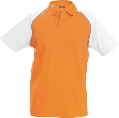 Produktbild von Kariban Herren Polo-Shirt Poloshirt Basic Kontrast Kragen Kurzarm Polohemd, Größe:M, Farbe:Orange/White