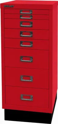 Produktbild von BISLEY MultiDrawer™ L298S Schubladenschrank kardinalrot 8 Schubladen 27,8 x 38,0 x 67,0 cm
