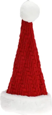 Image de Bonnet de Père Noël Deluxe 30×40 cm - Bonnet de Père Noël de haute qualité pour Noël