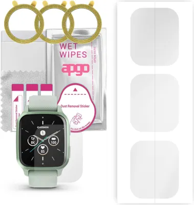 Produktbild von apgo 3 Stück Schutzfolie, klar, kompatibel mit Garmin Venu Sq 2 Smartwatch, Hydrogel Displayschutzfolie mit Positionierhilfe, Displayfolie, robust und kratzfest