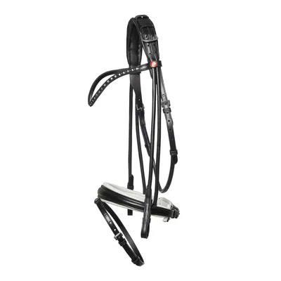 Produktbild von Kieffer Leder Trensenzaum SYLVIE II, Farbe:schw./weiß unterl.-St.Bd.weiße+sw.Ultrashine Kristalle, Größe:Vollblut