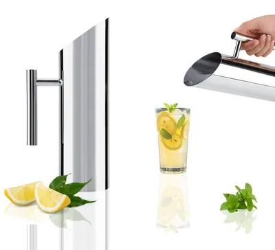 Edelstahl-Wasserkaraffe 1,4 l mit Eisstopper
