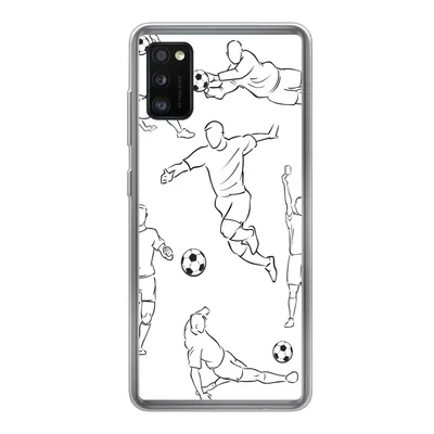 Produktbild von MuchoWow® Handyhülle Schutzhülle Hülle für Samsung Galaxy A41 Eine Illustration von Spielern in verschiedenen Positionen - Junge - Mädchen - Kinder Silikon Softcase Handy Hülle - Mobiltelefon
