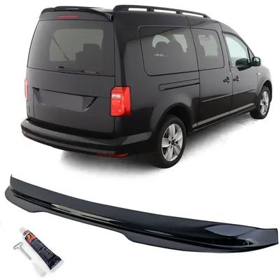 Für VW Caddy IV SA 2015-20 mit Heckklappe Dachspoiler Heckspoiler Schwarz Glanz in der Farbe Schwarz von Carparts-Online GmbH