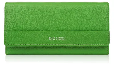 Image de Portefeuille classique en cuir pour femmes Large Vert Paolo Peruzzi Al-01-Gr