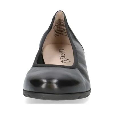 Produktbild von Caprice Damen Ballerina Leder Used Look Slipper 9-22150-42, Größe:42 EU, Farbe:Schwarz