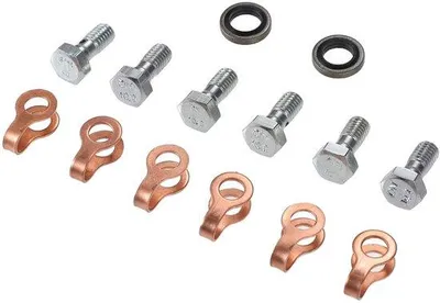 Productafbeelding van Koperen retourleiding met banjo-aansluiting, van koper, geschikt voor 4-, 6- en 8-cilinder motoren, diameter 18 mm, robuust, metalen brandstofslang