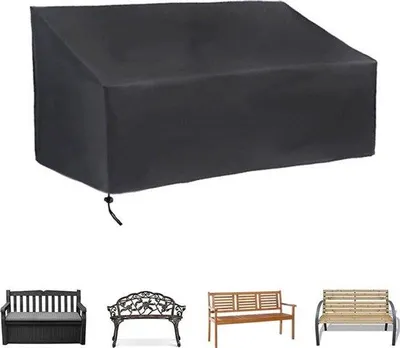 Produktbild von Gartenbankdecke, doppelte Gartenbankdecke, wasserdichter Oxford-Stoff, atmender Sitzdecke geeignet für Gartenmöbel, Abmessungen: 134x66x89 cm
