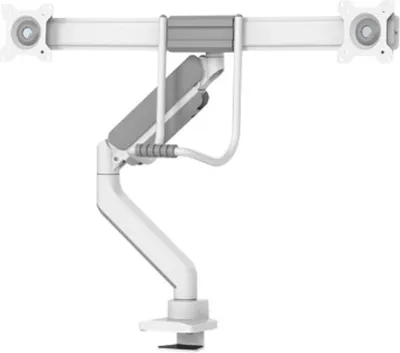 Imagen del producto de Neomounts by Newstar DS75-450WH2: Soporte para monitor Neomounts by Newstar, color blanco, con sistema de sujeción de mesa (pinza o taladro)