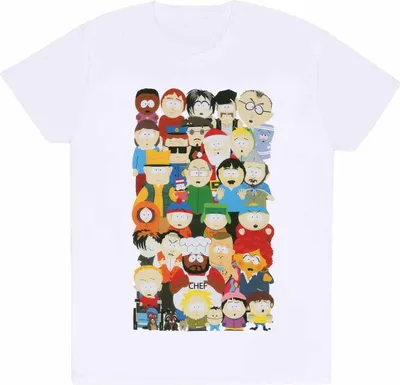 Produktbild von South Park - "Town Group" T-Shirt für Herren/Damen Uni HE1608 (M) (Weiß)