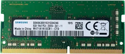 Imagen del producto de Memoria RAM Samsung de 8GB, DDR4, modelo M471A1K43CB1-CTD, para portátiles y ordenadores, con 260 pines y velocidad de 2666MHz