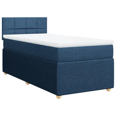 Produktbild von Boxspringbett mit Matratze Blau 90x190 cm Stoff