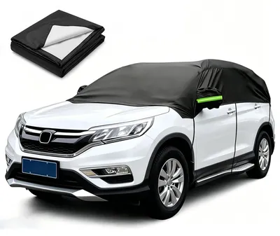 Produktbild von Autoabdeckung Halbgarage Autogarage - Wasserdicht - 210D - Schwarz - Für die Frontscheibe