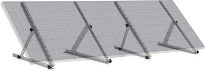 Obrázek produktu pro Hliníkový držák solárních panelů Zelsius, od 0 do 90 stupňů, pro dva panely, nosná tyč 71 cm
